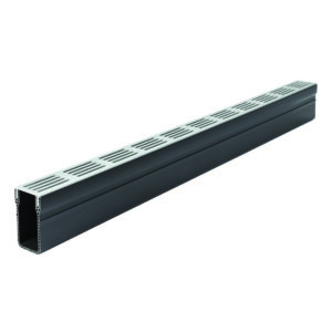 Door threshold drainage channel made from high-quality materials and designed for discrete and compact applications.