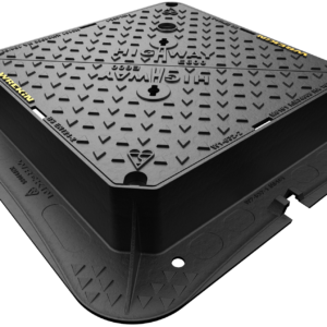 E600 manhole cover to be installed in place of D400 covers where the Annual Average Daily Traffic (AADT) of light goods vehicles travelled on a road is greater than 1,500 in each direction.