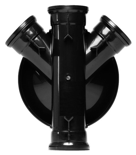 320mm Chamber Base 2 x 110mm Side Inlets & 2 Blanking Plugs