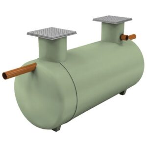 Clearwater Shallow Dig Septic Tank, designed for sites where excavation depth is limited.
