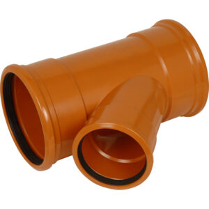 160mm x 110mm EN1401 45deg Unequal Junction Triple Socket