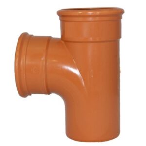 110mm EN1401 90deg Junction Double Socket