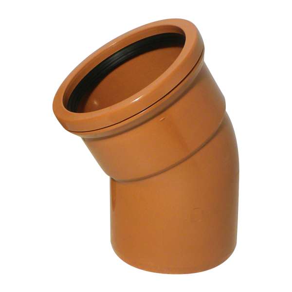 110mm EN1401 30deg Bend Single Socket