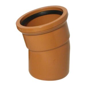 110mm EN1401 15deg Bend Single Socket