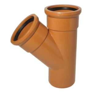 110mm EN1401 45deg Junction Double Socket