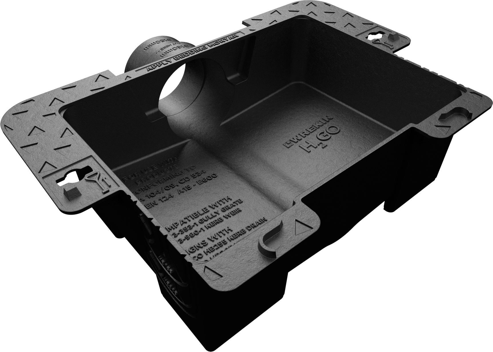 Gully chute designed to fix below a grating or kerb type gully unit with a primary catchment chamber and spigot outlet for onward pipe connection.