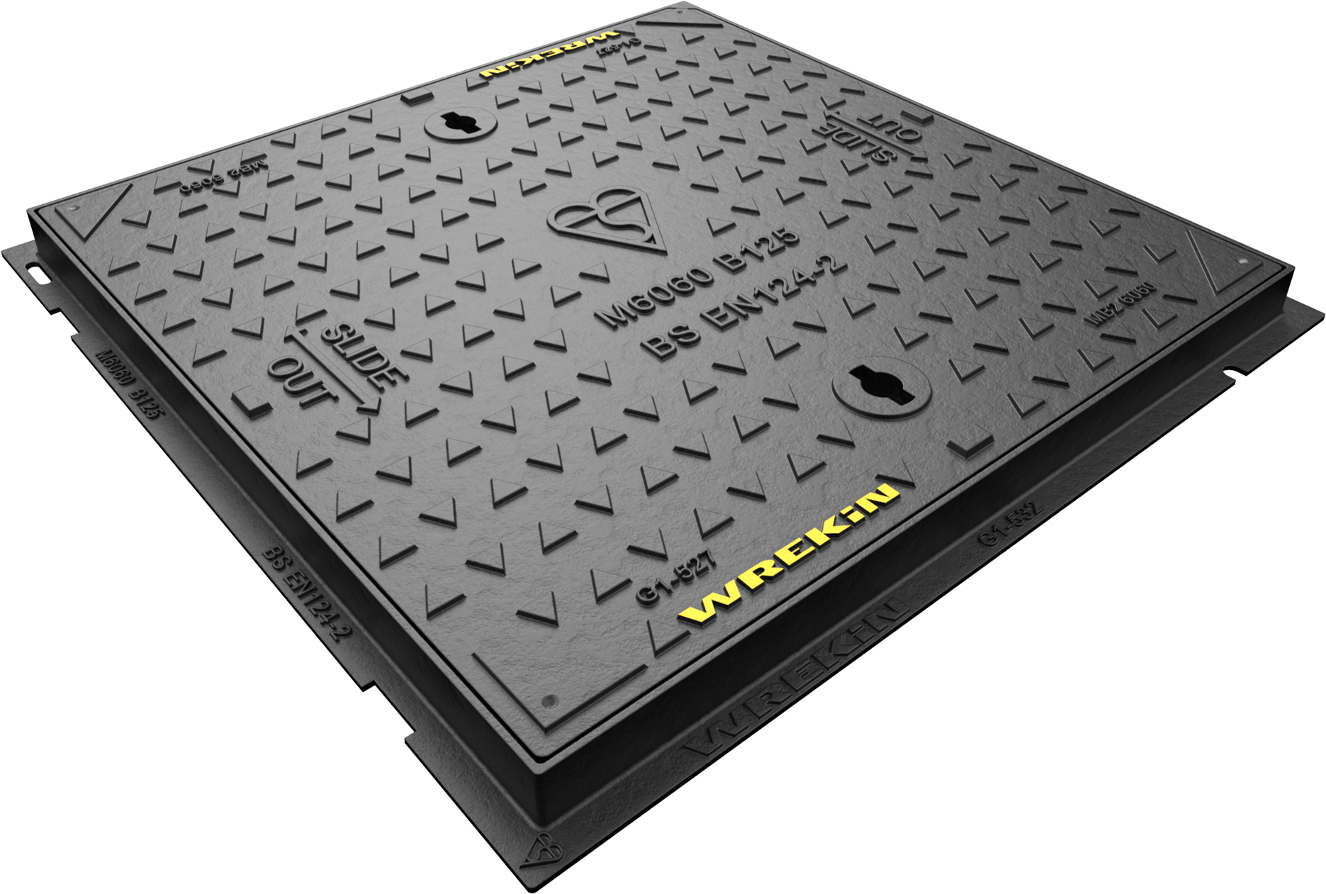 B125 manhole covers, Made from highly durable ductile iron.