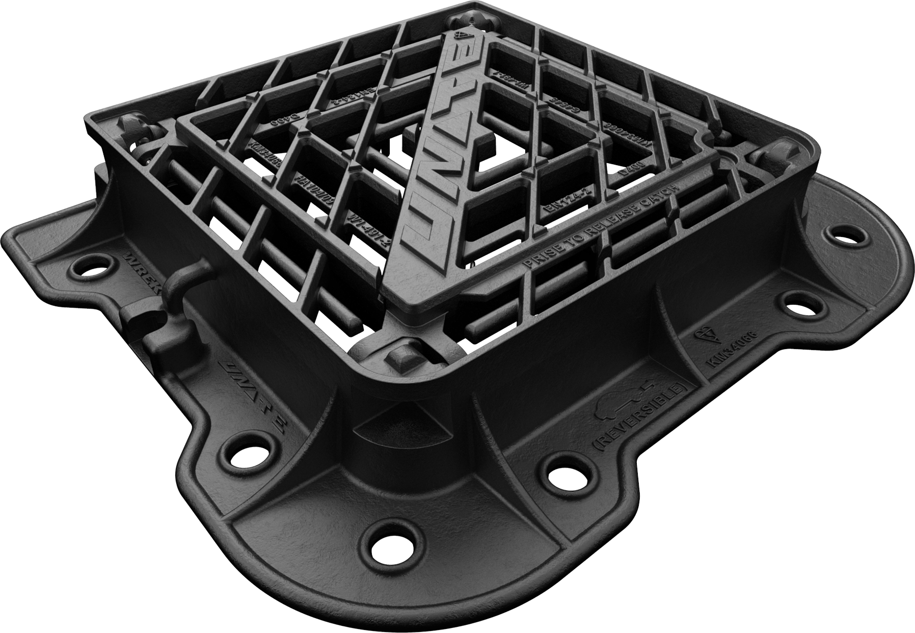 Durable Wrekin unite gully grates & frame designed for demanding commercial and highway use.