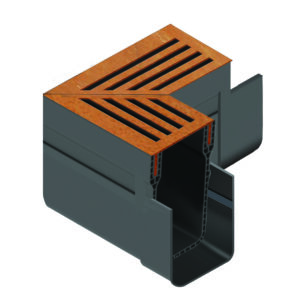 19013 Threshold Corner Unit CorTen Grating