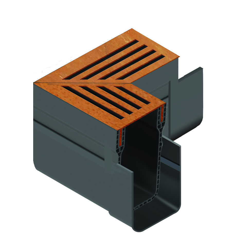 19013 Threshold Corner Unit CorTen Grating