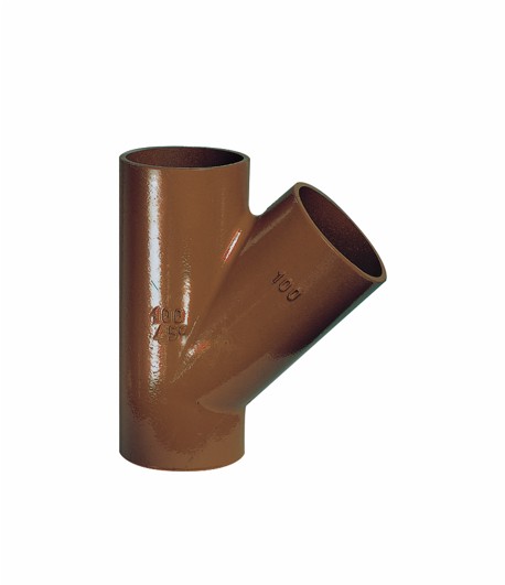 Durable Y 45deg Cast iron branch.