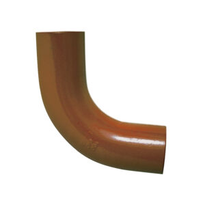 Durable cast iron soil pipe with 88 degree bend.