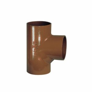 88 deg Cast iron T fitting designed for effective drainage.