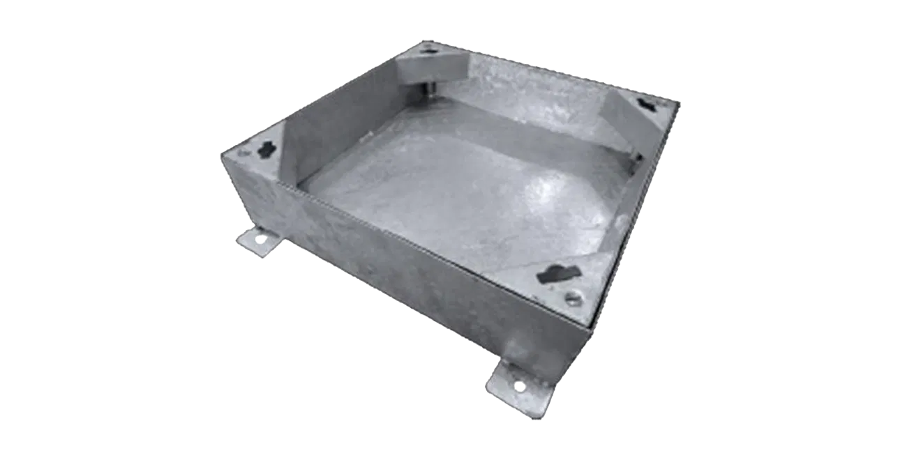 Wrekin 100mm Recessed Cover allows paving materials to be installed within the recessed tray.