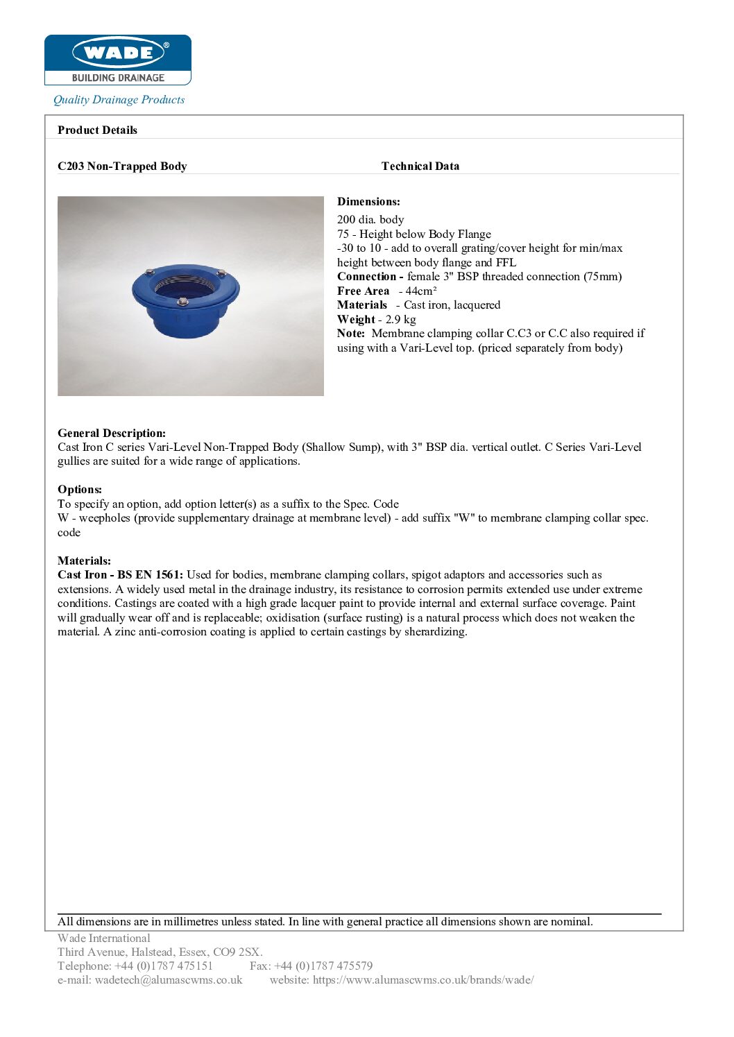 Wade C203 Trapped Body - Image 3